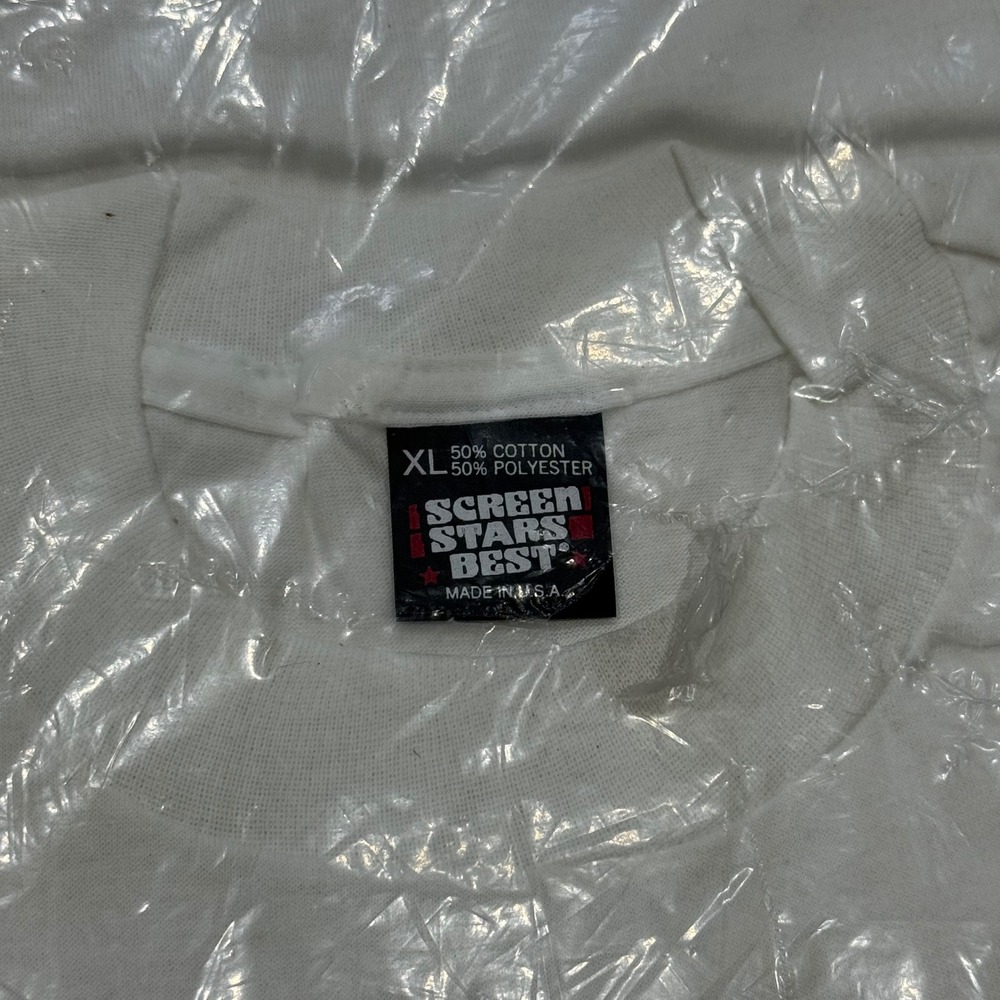 NOS Vintage 80s Carlton Cards "Genius On The Loose" Funny T-Shirt Mens XL NEW - Picture 3 of 4
